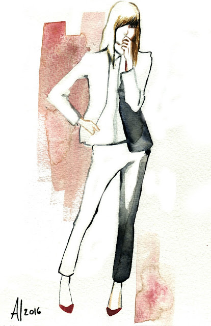 aldraws fashion digital illustration girl suit breakup confidence