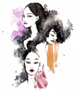watercolor ink lipstick fashion illustration beauty make up Alessia Landi Al Draws