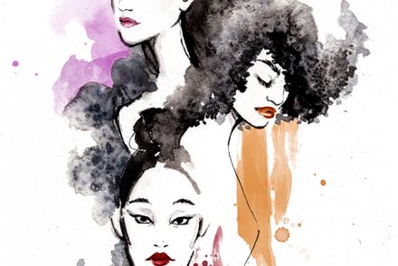 watercolor ink lipstick fashion illustration beauty make up Alessia Landi Al Draws