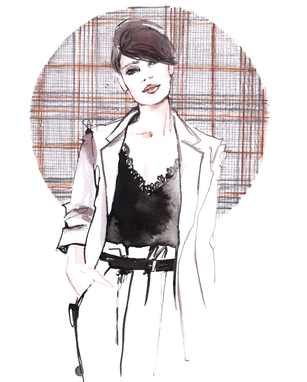 plaid checks blazer trend fashion illustration ink alessia landi aldraws