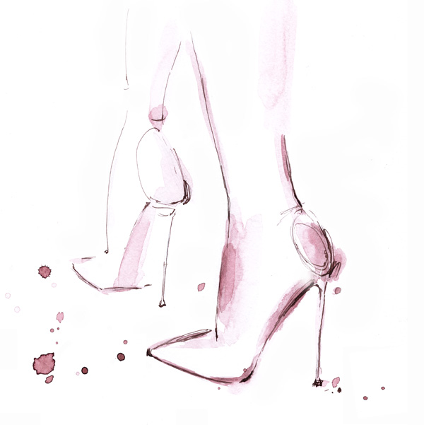 Heels shoes fashion illustration Alessia Landi Al Draws